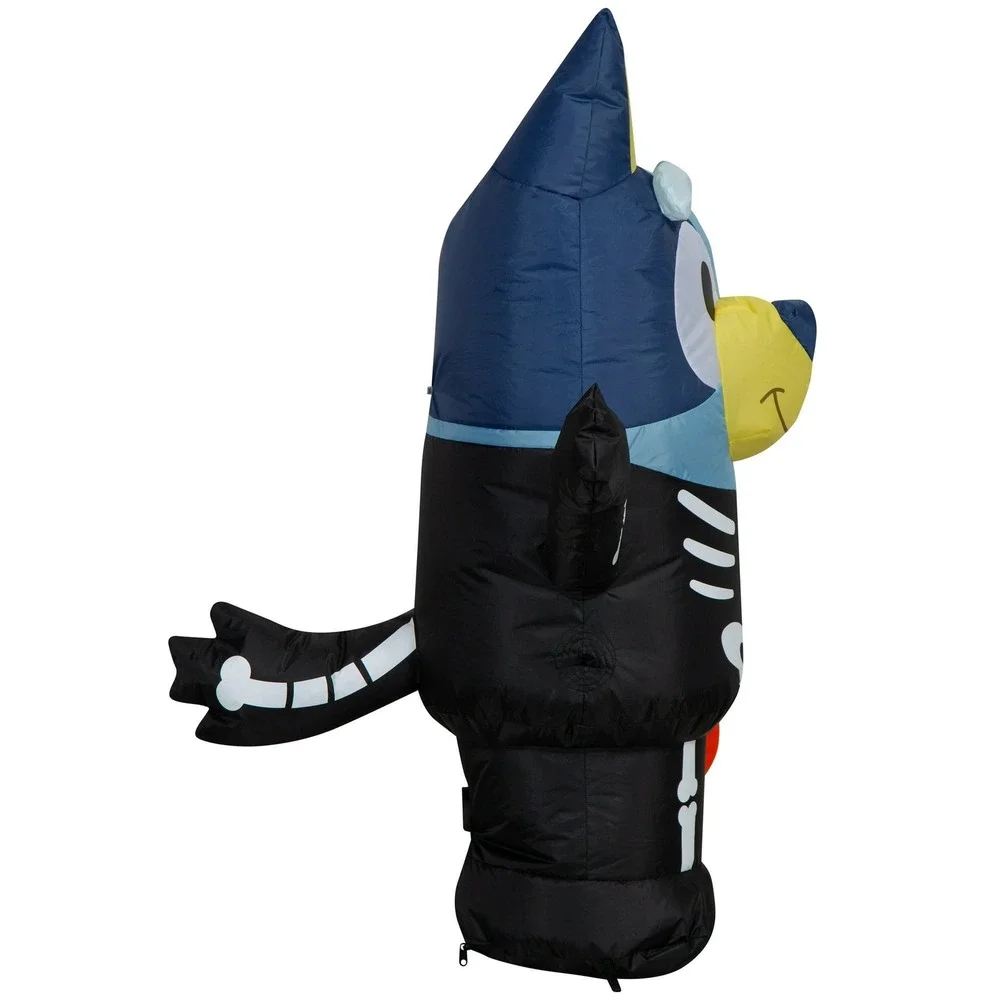 Bluey Halloween Skeleton Inflatable 3.5‎ FT Tall Lights Up Airblown Gemmy 651122